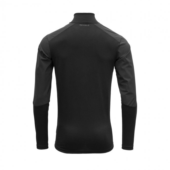DEVOLD Running Merino Cover Zip neck man caviar - Veľkosť: M